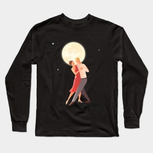 Dance At Home Together With The Moon Lighting Dance Teacher Long Sleeve T-Shirt